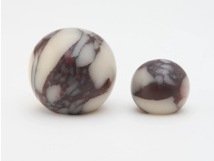 HUBBLE - Calacatta Viola marble furniture knob _ Lo & Co Interiors